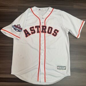 Majestic Houston Astros Jose Altuve #27 2017 World Series MLB Jersey Men’s M
